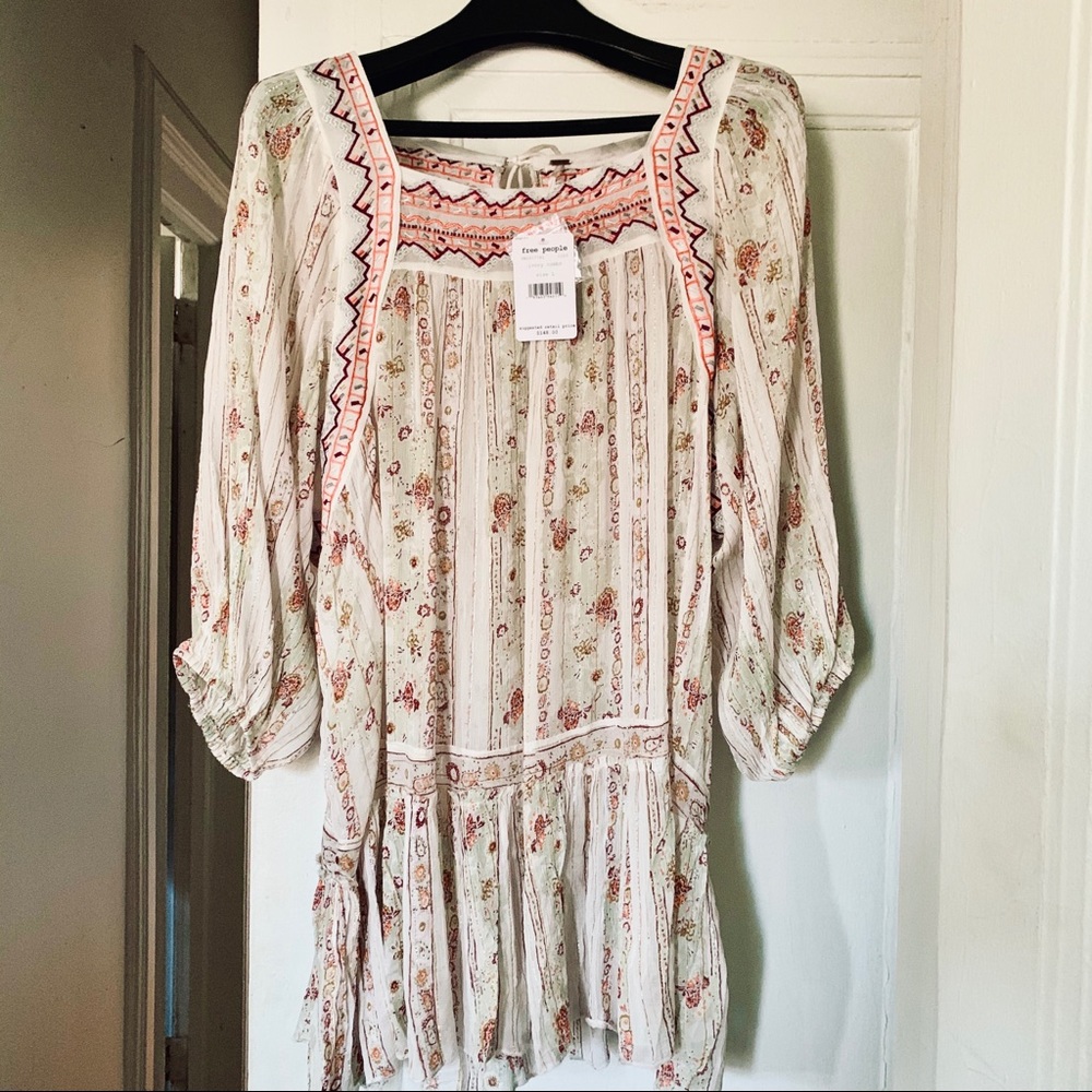 NWT FREE PEOPLE🎇DropWaist Embellished Mini Dress - Picture 2 of 8
